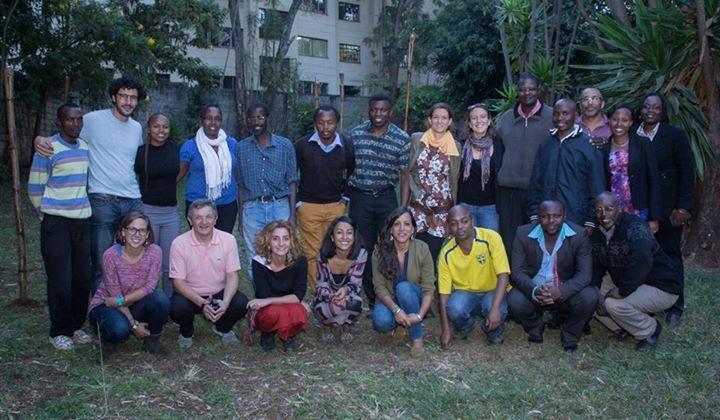 Group photo with colleagues in Kenya