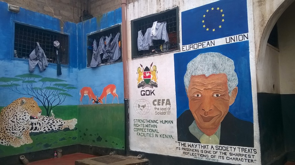 graffitti about human rights created during a project in Kenya